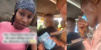 Lady stunned after passenger sitting beside her casually chews a receipt during the trip (Watch) Lady stunned after passenger sitting beside her casually chews a receipt during the trip (Watch)